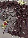 Dhruvi Designer Heavy Embroidery Work Cotton Sarees Wholesale Price In Surat